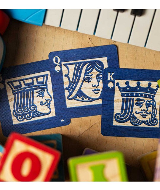 Alphabet Blocks Blue Playing Cards - Carti de Joc