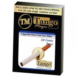 Cigarette Through 50 EuroCent Two Sided by Tango