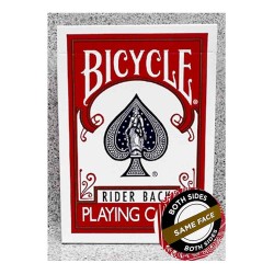 Bicycle 2 Faced Red Mirror Deck Carti de Joc